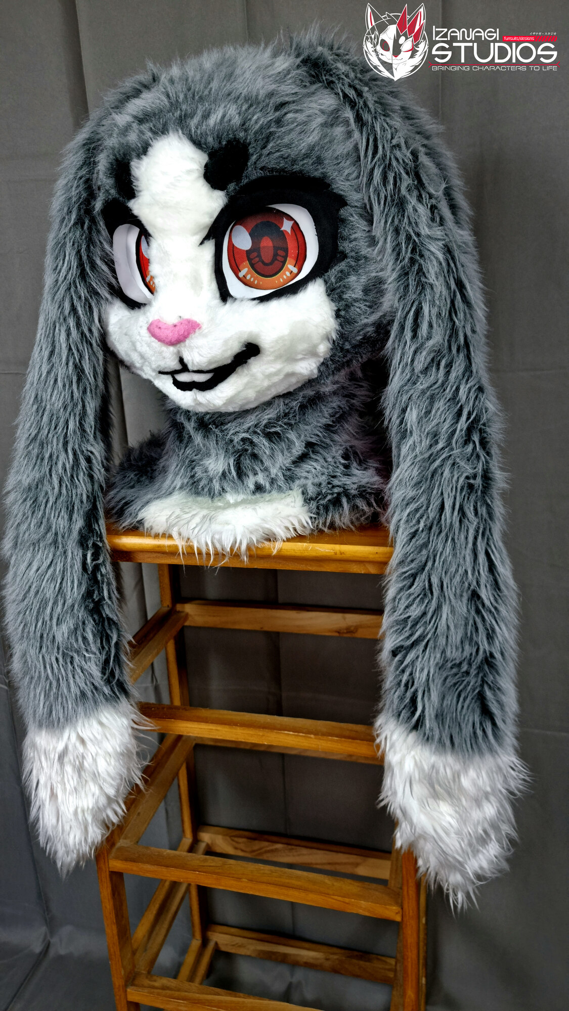 The Bunny fursuit head portrait